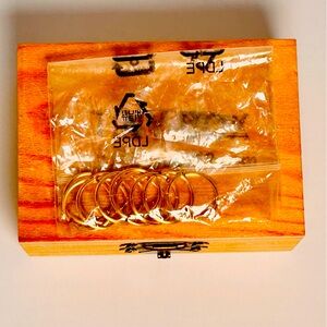 Gently/Lightly Used TINY BOX Set Of 10 Gold Adjustable Stacking Finger/Toe Rings